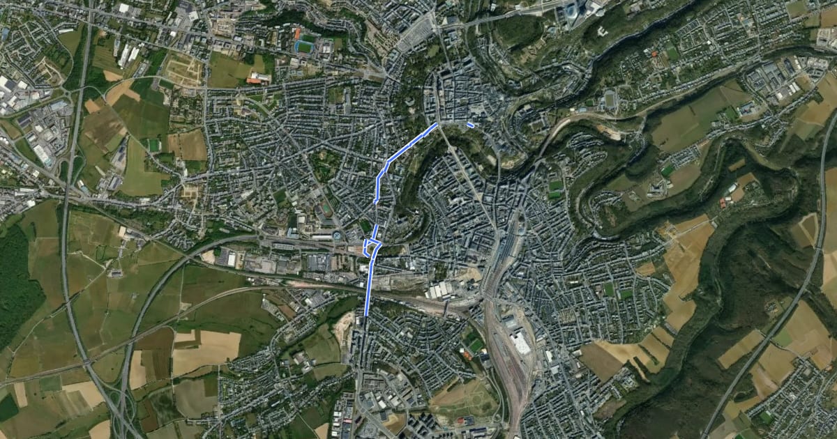 Маршрут Piste cyclable VDL Nr 08 на спутниковом снимке