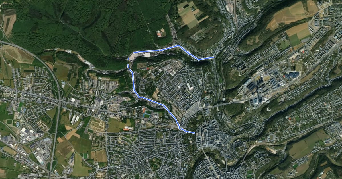 Маршрут Piste cyclable VDL Nr 11 на спутниковом снимке