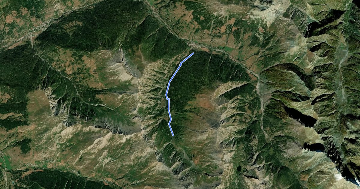 Маршрут Piste de Ségure - Le Plan de l'Alpe на спутниковом снимке