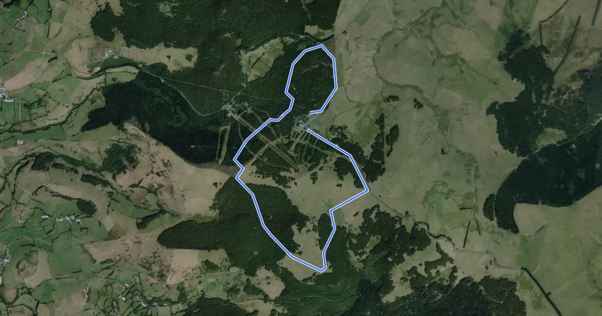 Маршрут piste rouge fond Le Bouyssou на спутниковом снимке