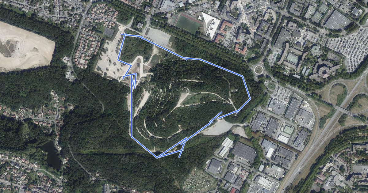 Маршрут Piste Verte на спутниковом снимке