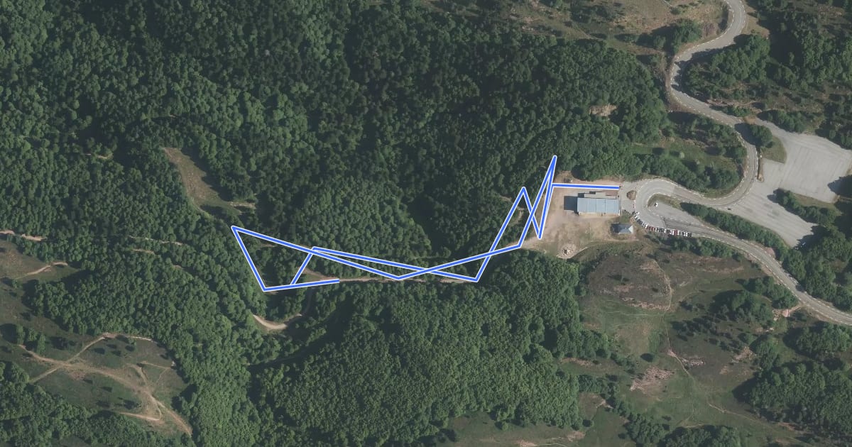 Маршрут Piste verte des Myrtilles на спутниковом снимке