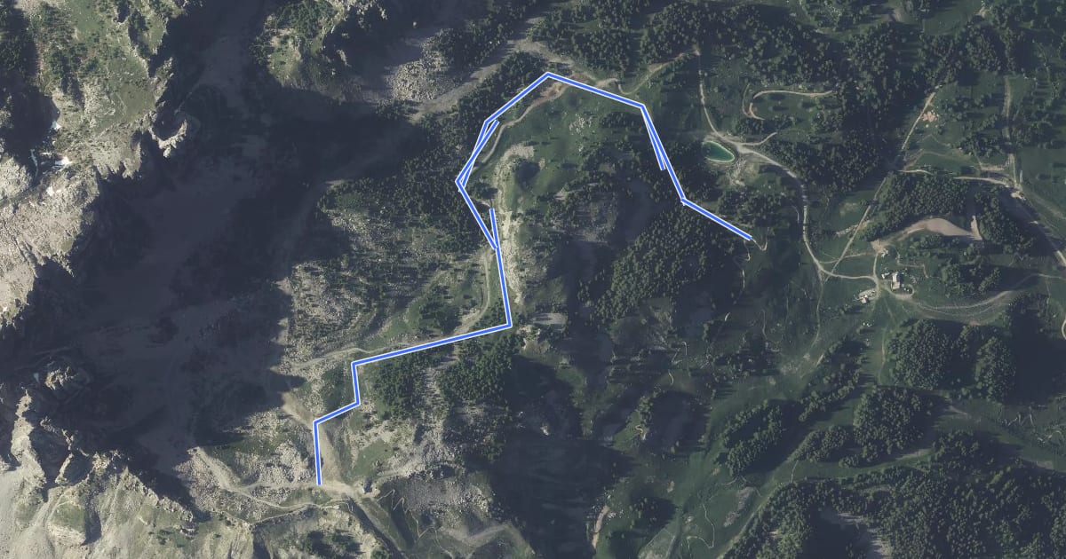 Маршрут Piste VTT Enduro 4 на спутниковом снимке