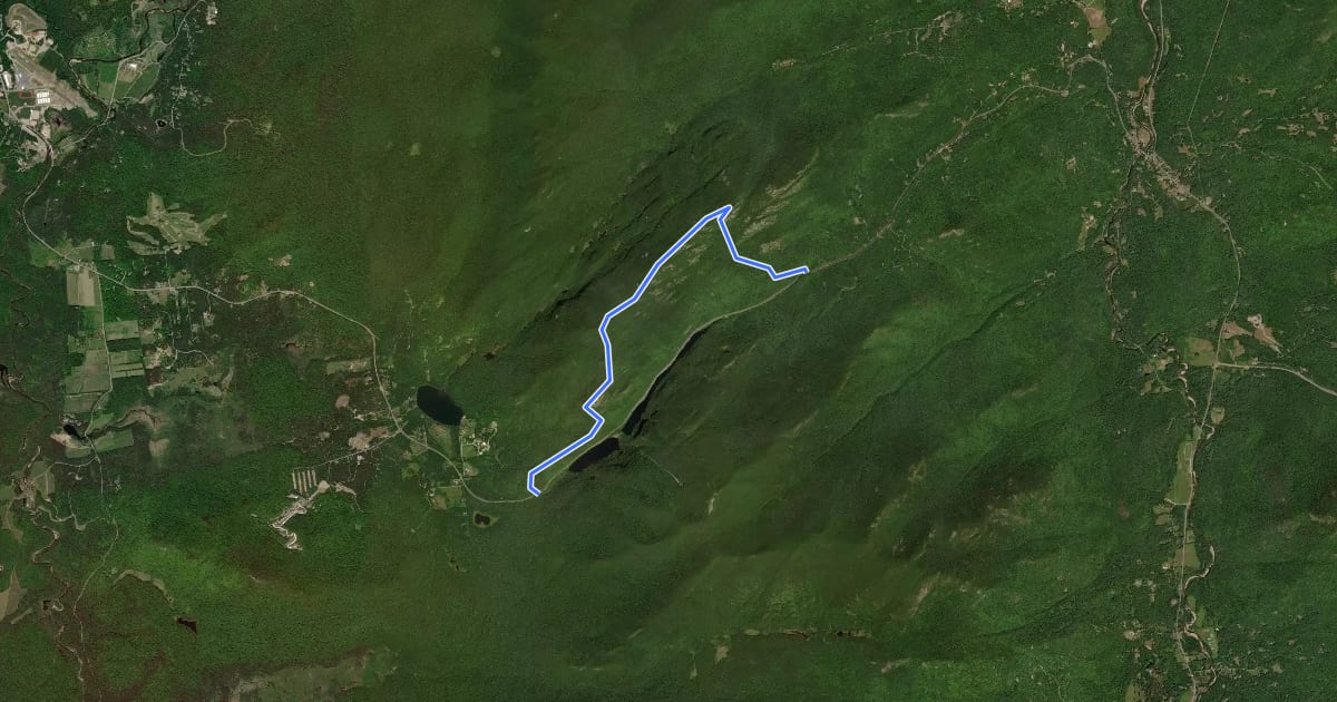 Маршрут Pitchoff Mountain Trail на спутниковом снимке