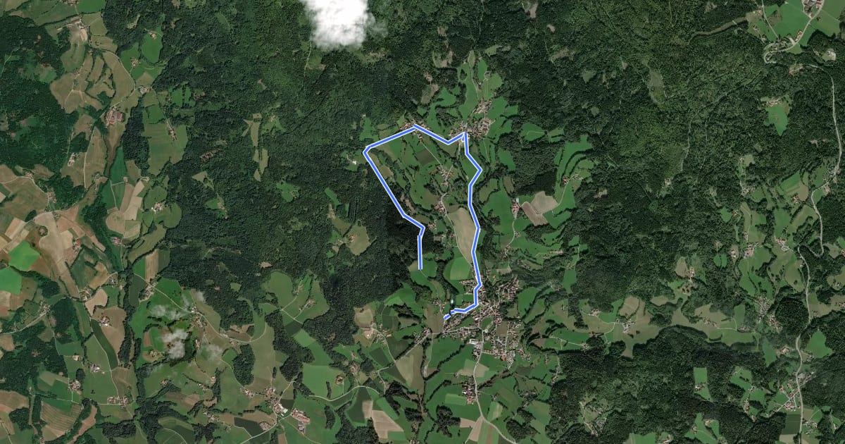 Маршрут Pitzenrundweg на спутниковом снимке