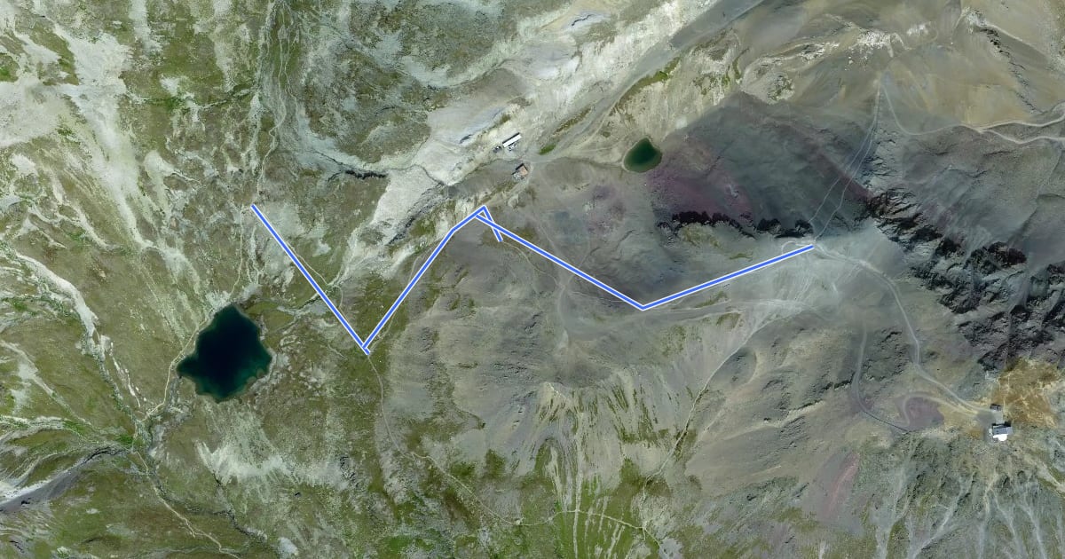 Маршрут Piz Nair Trail на спутниковом снимке