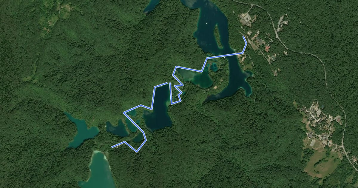 Маршрут Pješačka ruta E на спутниковом снимке