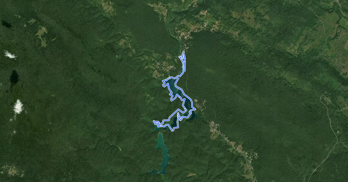 Маршрут Pješačka ruta K1 на спутниковом снимке