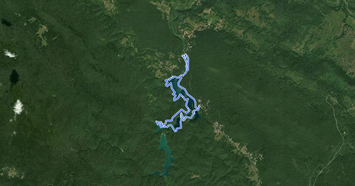 Маршрут Pješačka ruta K2 на спутниковом снимке