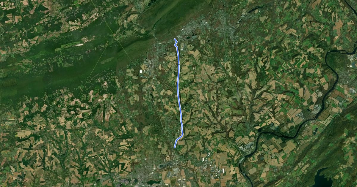 Маршрут Plainfield Township Recreational Trail на спутниковом снимке