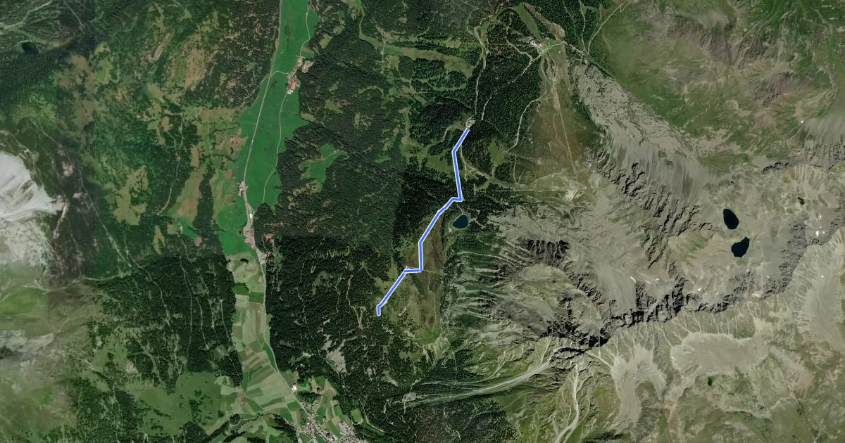 Маршрут Plamort Trail на спутниковом снимке
