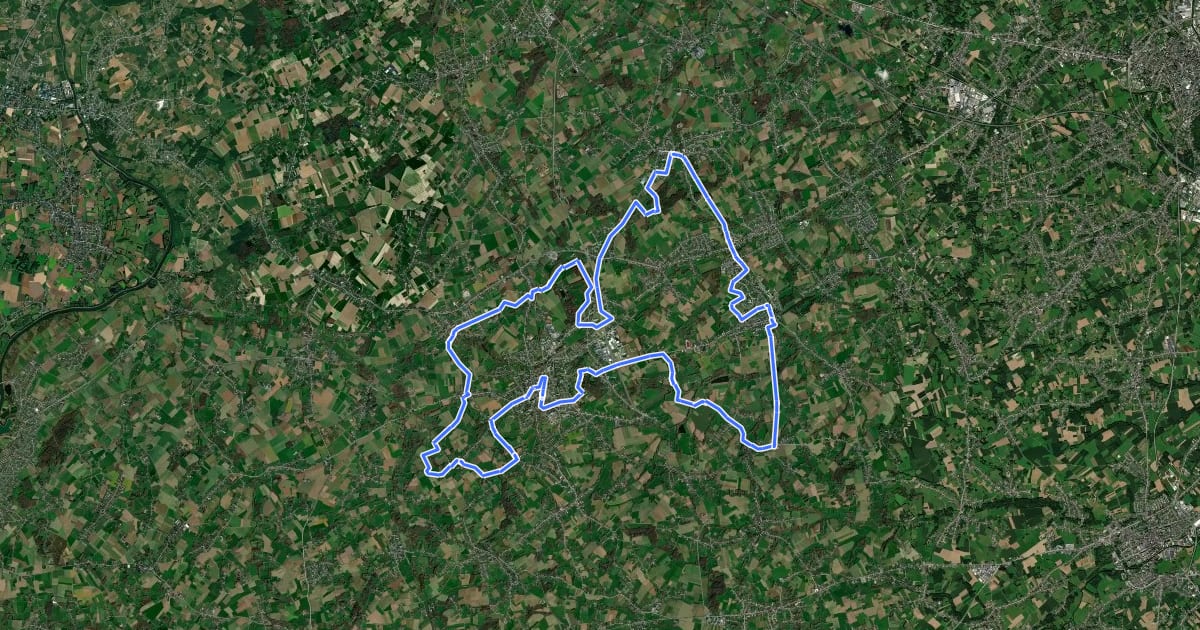 Маршрут Plan Bier - Zottegem Fietsroute на спутниковом снимке