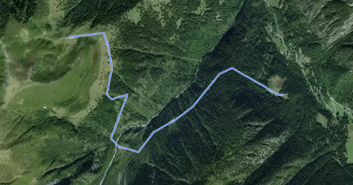 Маршрут Plan de l'Au > Bovine на спутниковом снимке