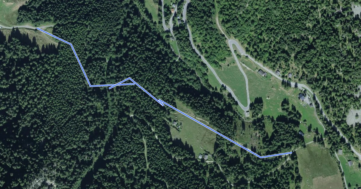 Маршрут Plan de l'Au > Champex d'en Bas на спутниковом снимке