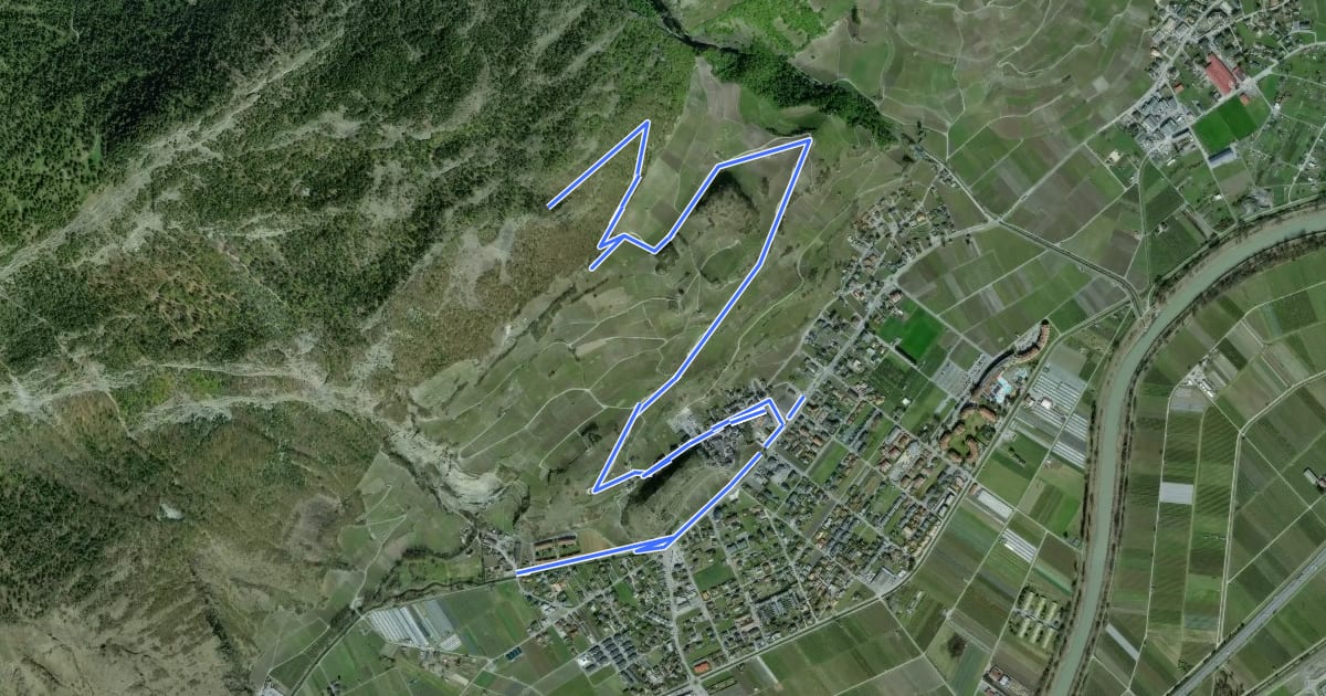 Маршрут Plan des combes - Sinlio на спутниковом снимке