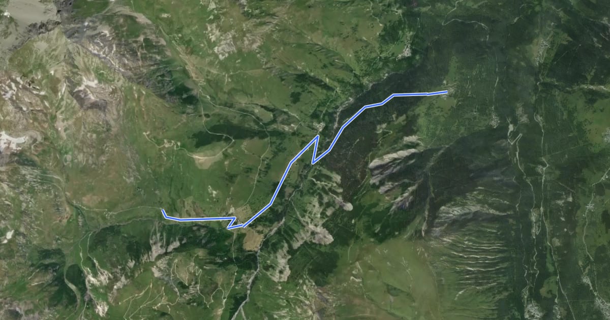 Маршрут Plan Lombardie на спутниковом снимке