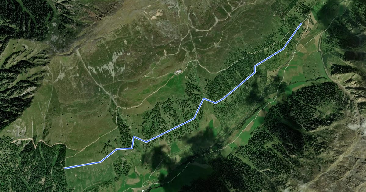 Маршрут Planeiler Höhenweg на спутниковом снимке