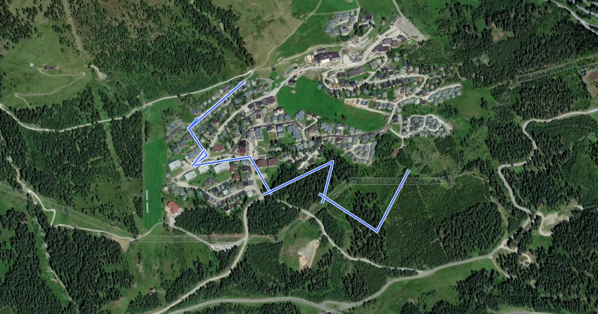 Маршрут Planetenlehrweg Königsleiten на спутниковом снимке