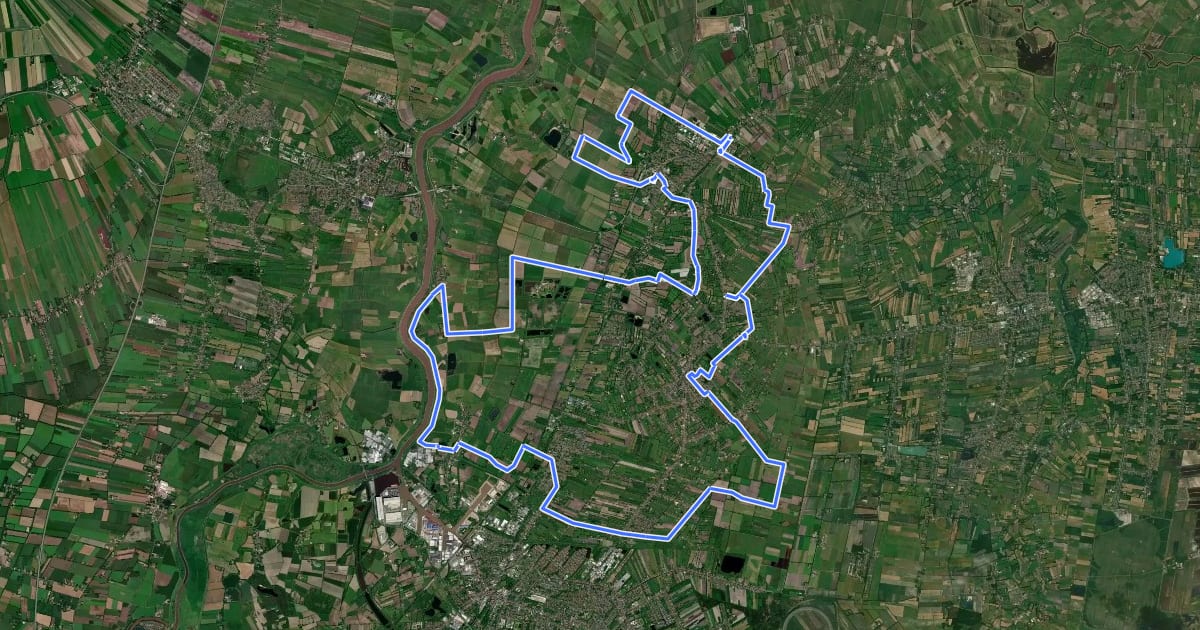 Маршрут Planetenroute (Westoverledingen) на спутниковом снимке