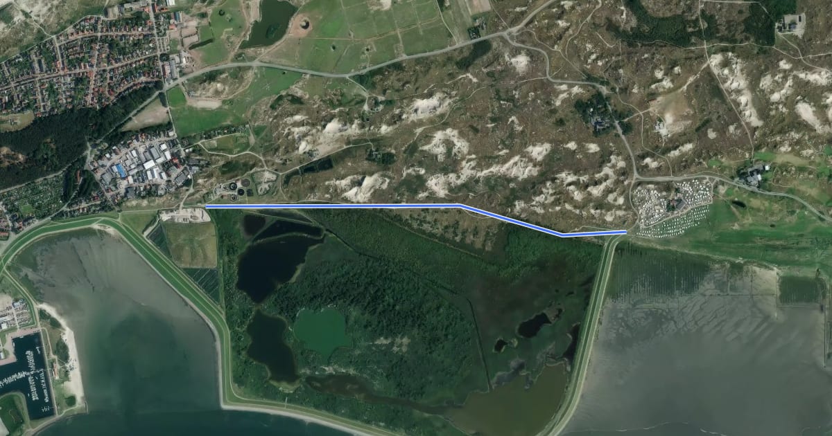 Маршрут Planetenwanderweg на спутниковом снимке