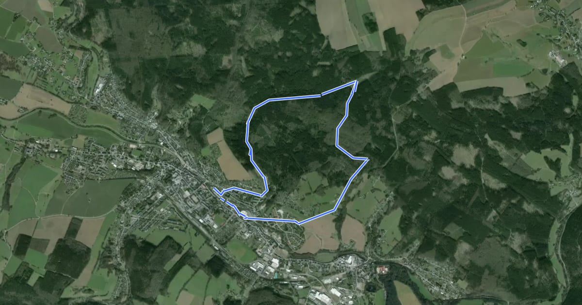 Маршрут Planetenwanderweg на спутниковом снимке