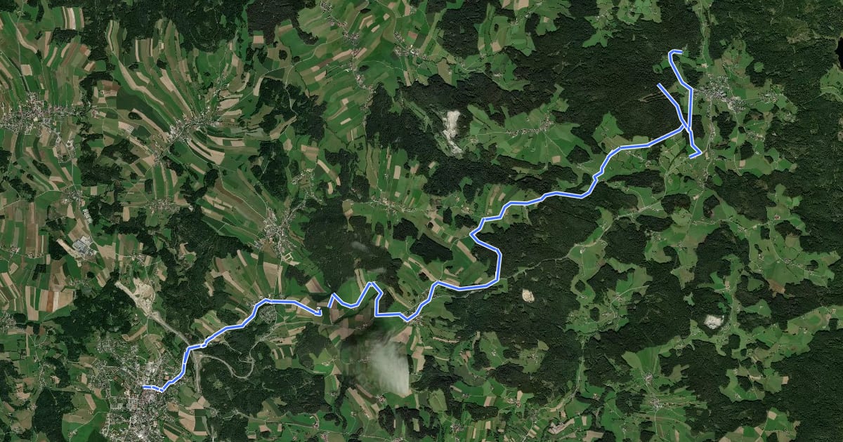 Маршрут Planetenwanderweg на спутниковом снимке