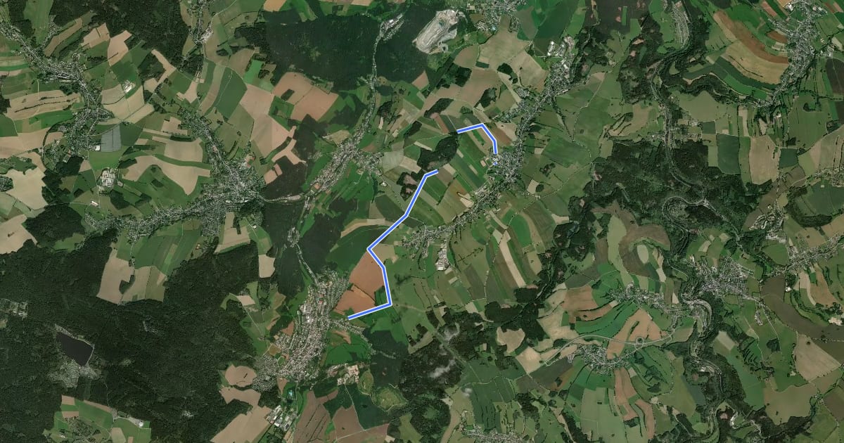 Маршрут Planetenwanderweg Drebach на спутниковом снимке