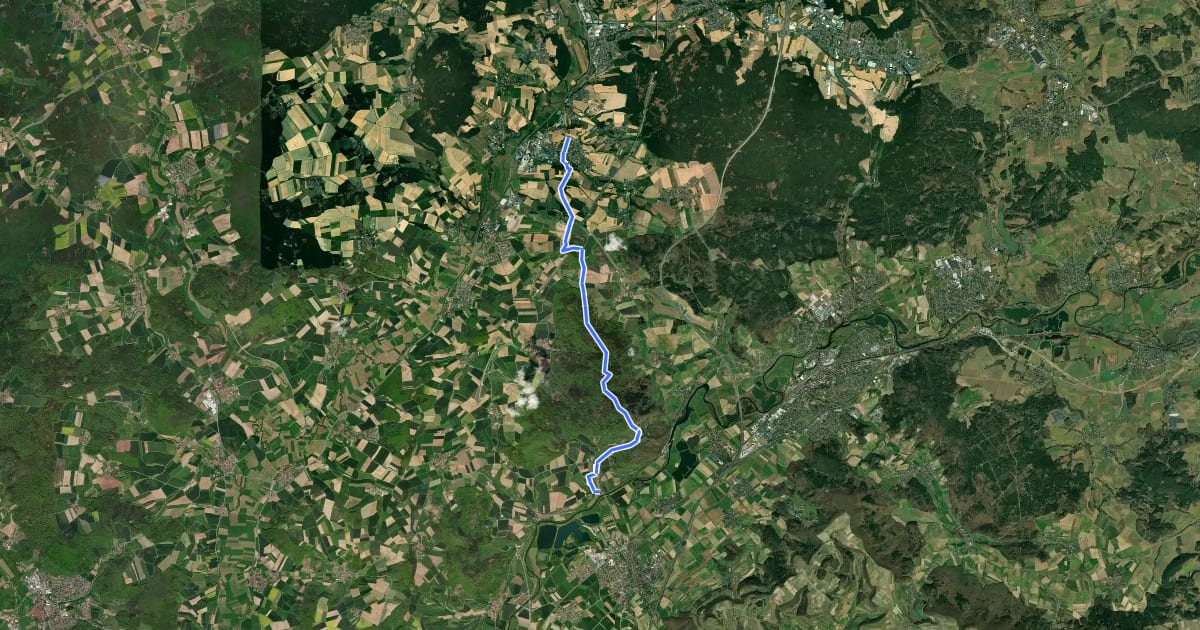 Маршрут Planetenweg на спутниковом снимке