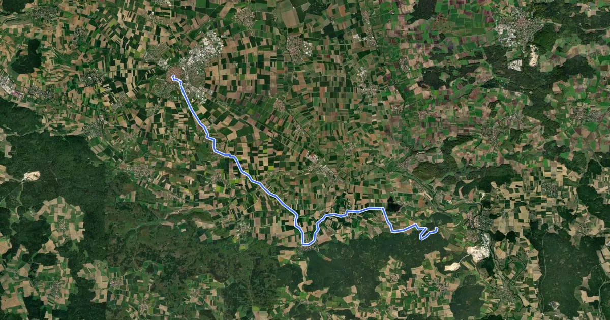 Маршрут Planetenweg на спутниковом снимке