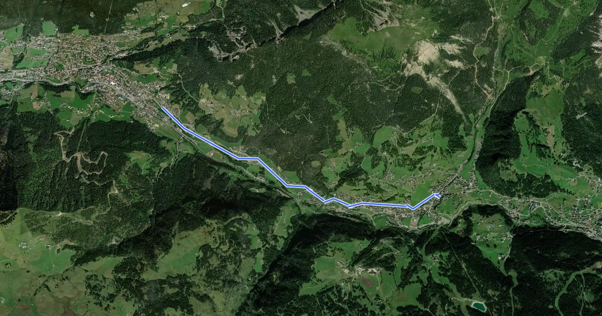 Маршрут Planetenweg на спутниковом снимке