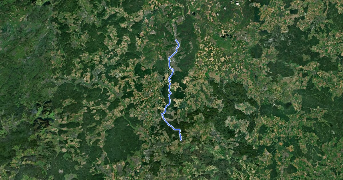 Маршрут Planetenweg на спутниковом снимке