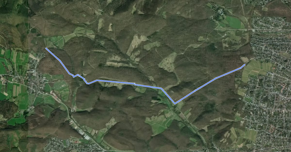 Маршрут Planetenweg на спутниковом снимке