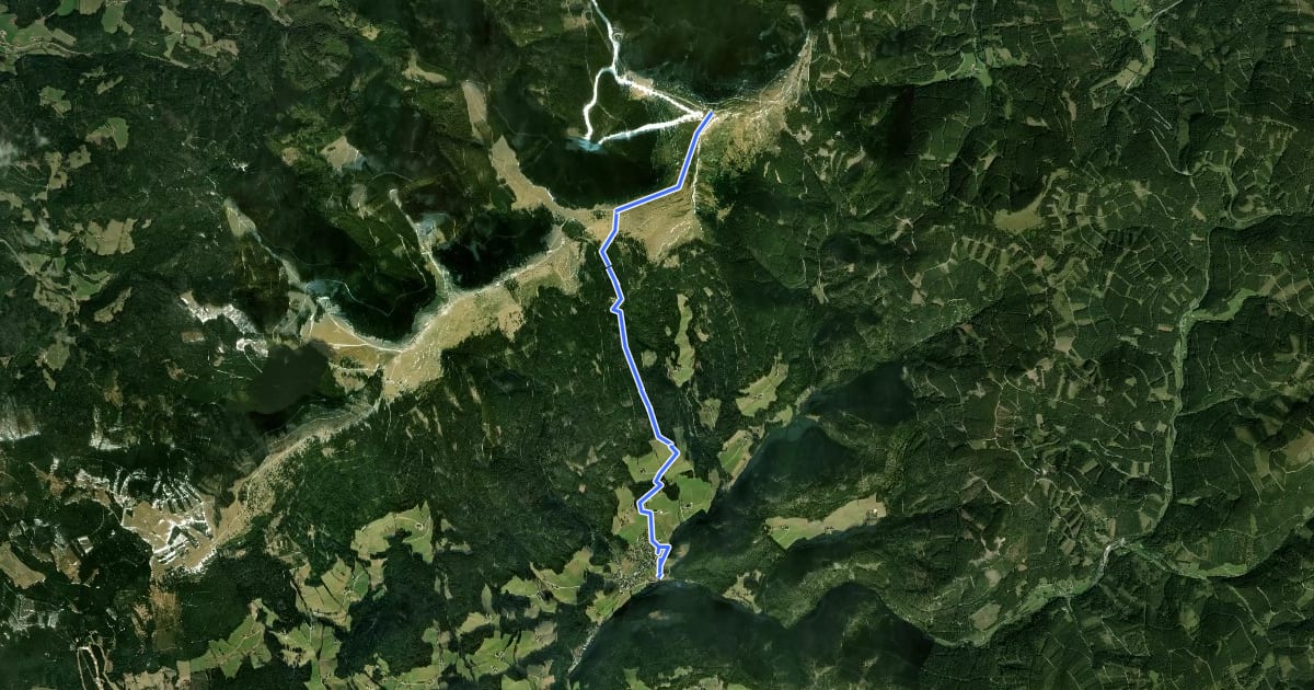 Маршрут Planetenweg на спутниковом снимке