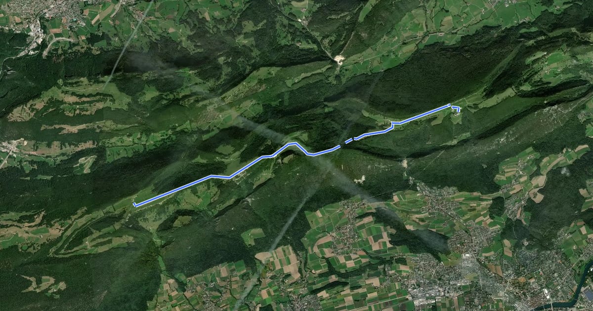 Маршрут Planetenweg на спутниковом снимке