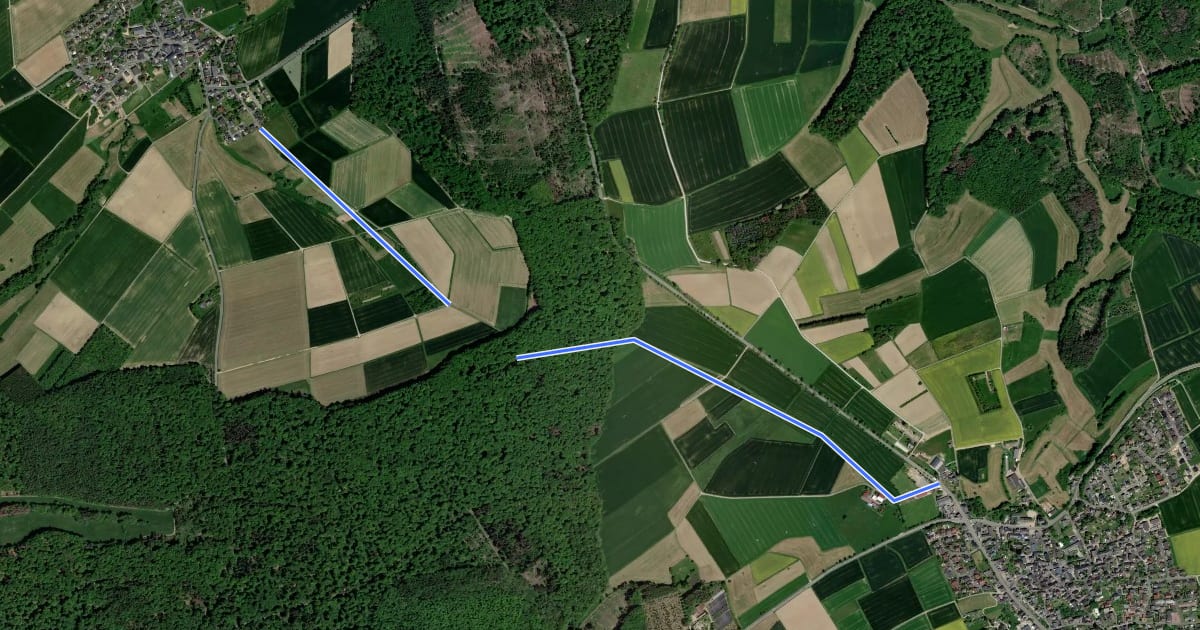 Маршрут Planetenweg Bettendorf на спутниковом снимке