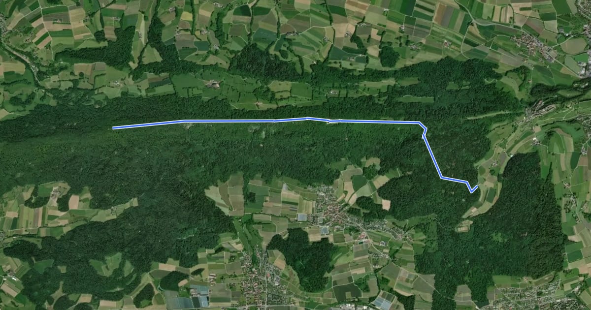 Маршрут Planetenweg Lägern на спутниковом снимке