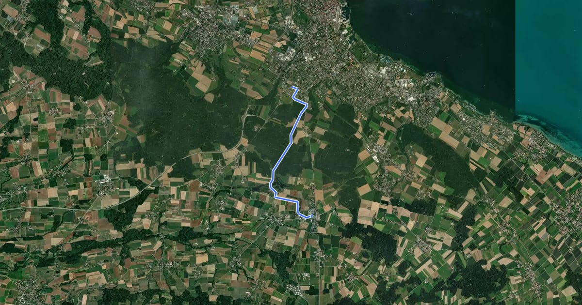 Маршрут Planetenweg Süd на спутниковом снимке