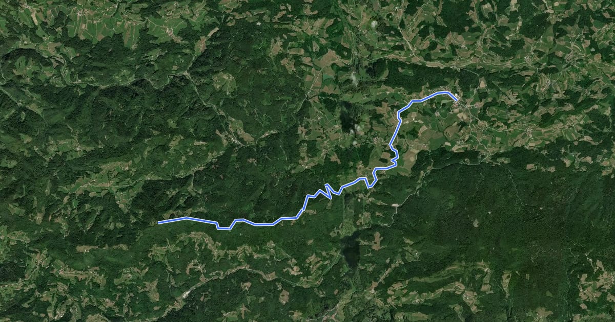 Маршрут Planina pri Sevnici - Ješivec на спутниковом снимке