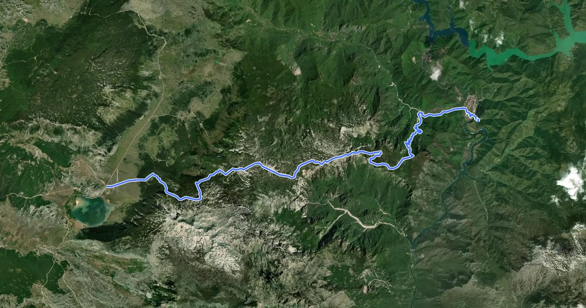 Маршрут Planina Čvrsnica i grad Jablanica на спутниковом снимке