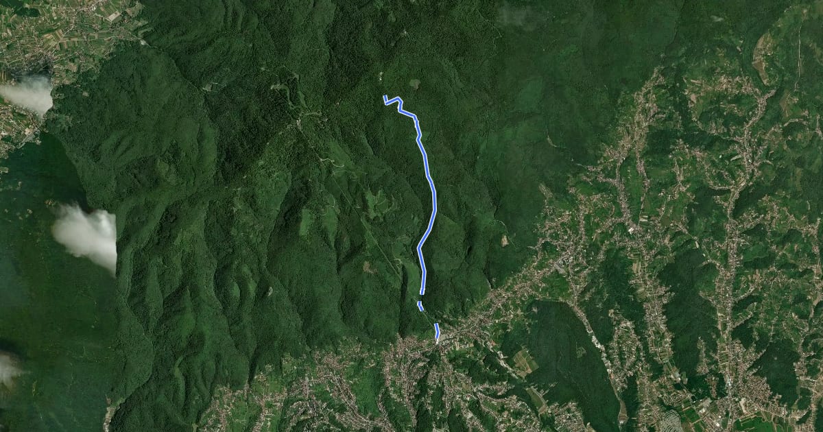 Маршрут Planinarska staza Medvednica 18 на спутниковом снимке