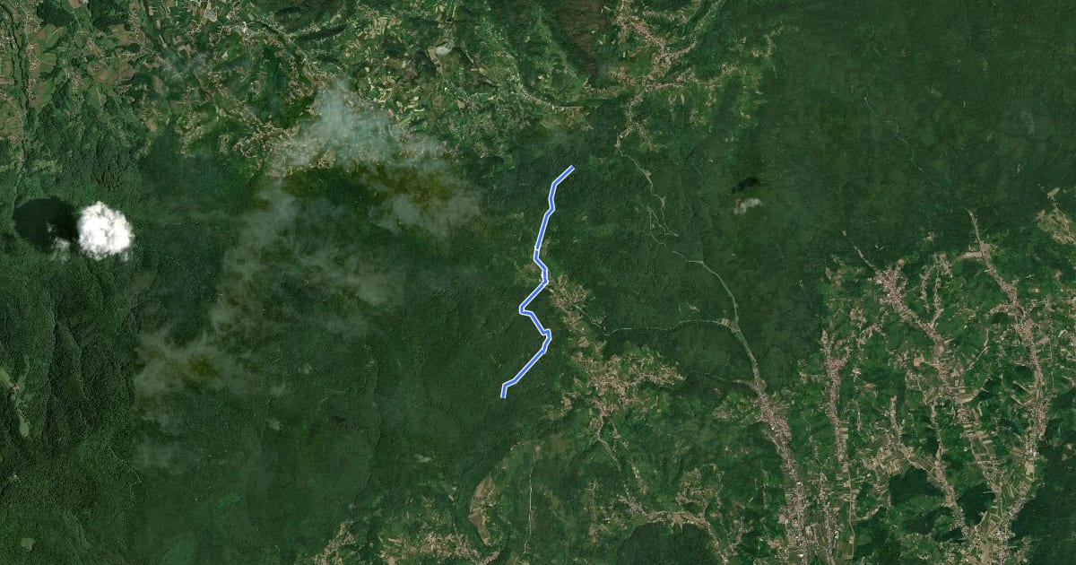 Маршрут Planinarska staza Medvednica 28 на спутниковом снимке