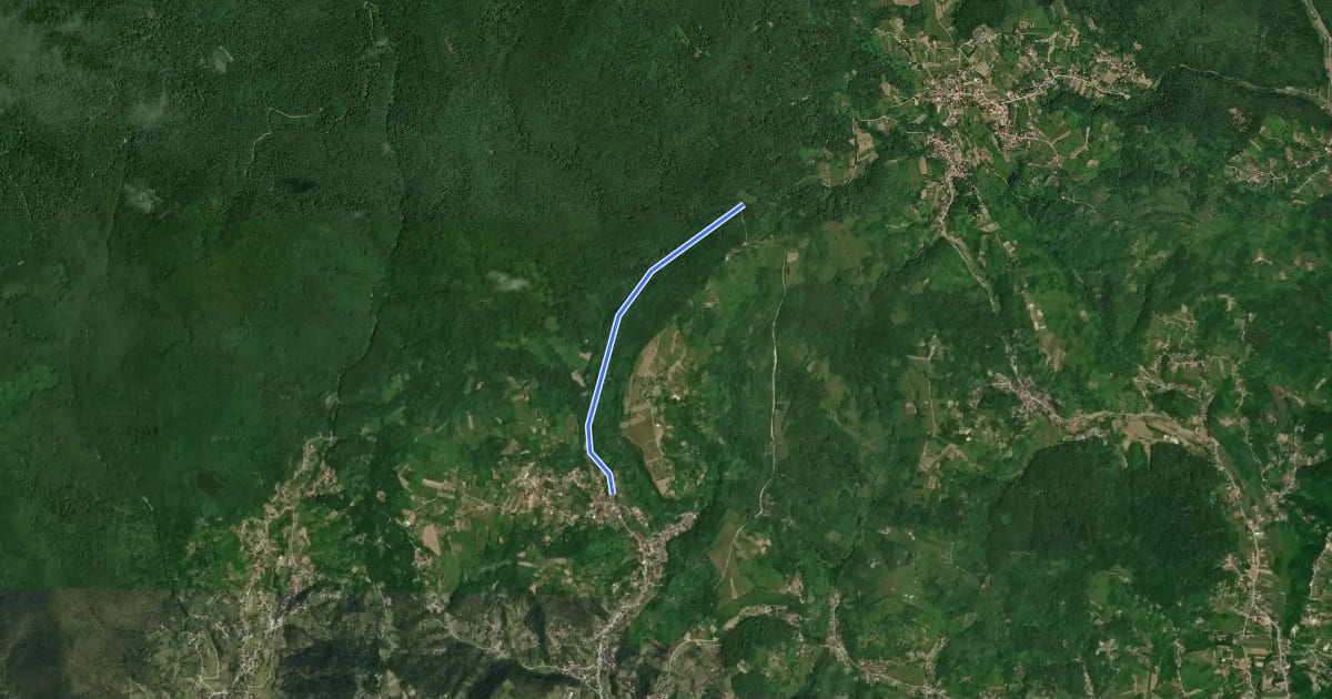 Маршрут Planinarska staza Medvednica 53 на спутниковом снимке