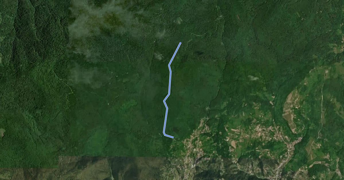 Маршрут Planinarska staza Medvednica 56 на спутниковом снимке
