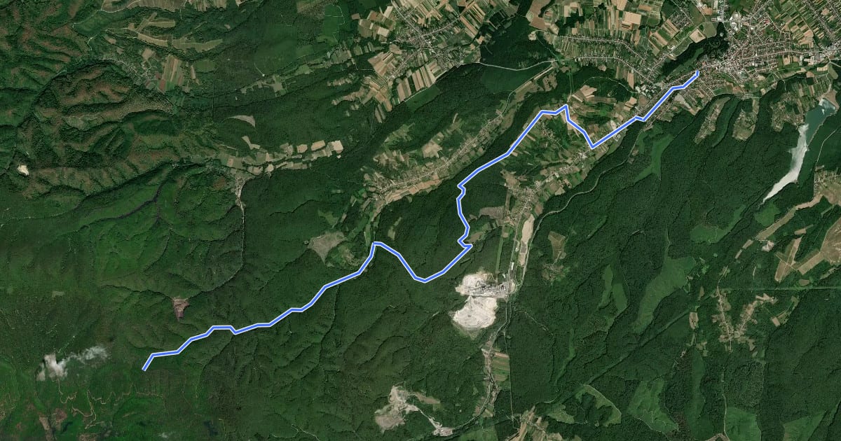 Маршрут Planinarski put 202: Našice - Kolarište на спутниковом снимке
