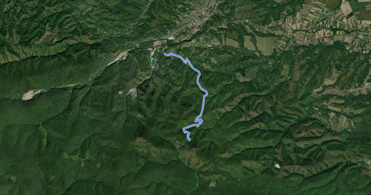 Маршрут Planinarski put 236: Orahovičko jezero - Duzluk - Manastir - Međa на спутниковом снимке