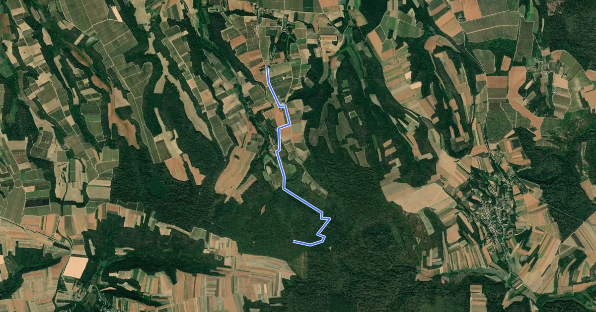 Маршрут Planinarski put 706 Radoš - Čukavac на спутниковом снимке