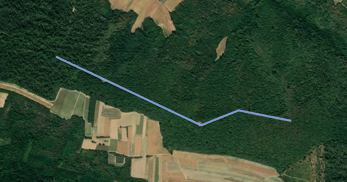 Маршрут Planinarski put 711 (x) sa Vukovo-Liska - Čukavac (spojni put) на спутниковом снимке
