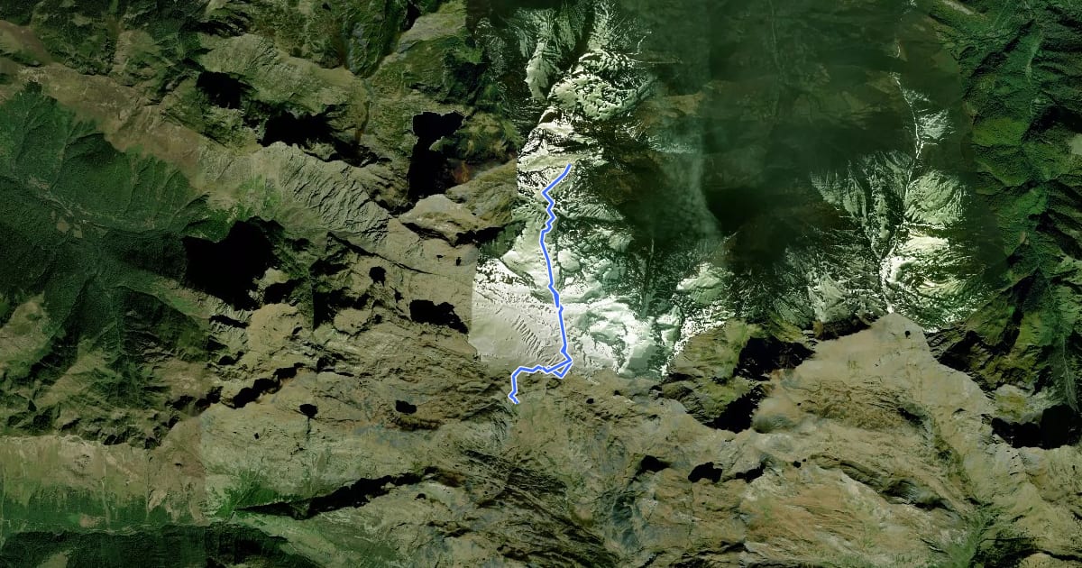 Маршрут Plans del Pas Estret - Mines de Bentaillou на спутниковом снимке