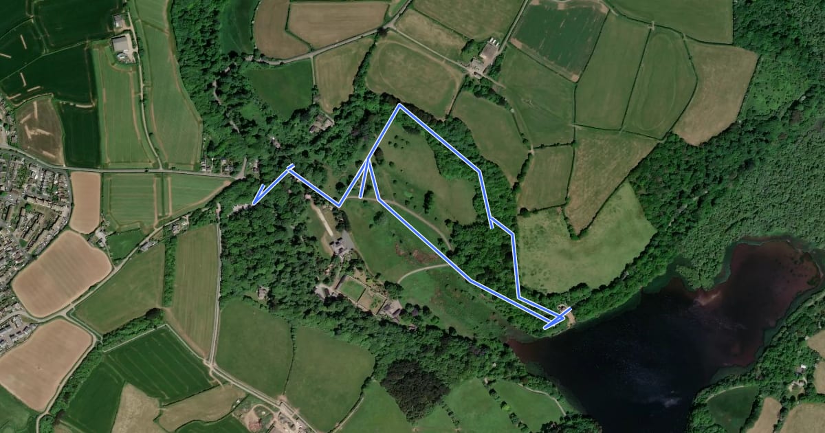 Маршрут Plantations and parkland на спутниковом снимке