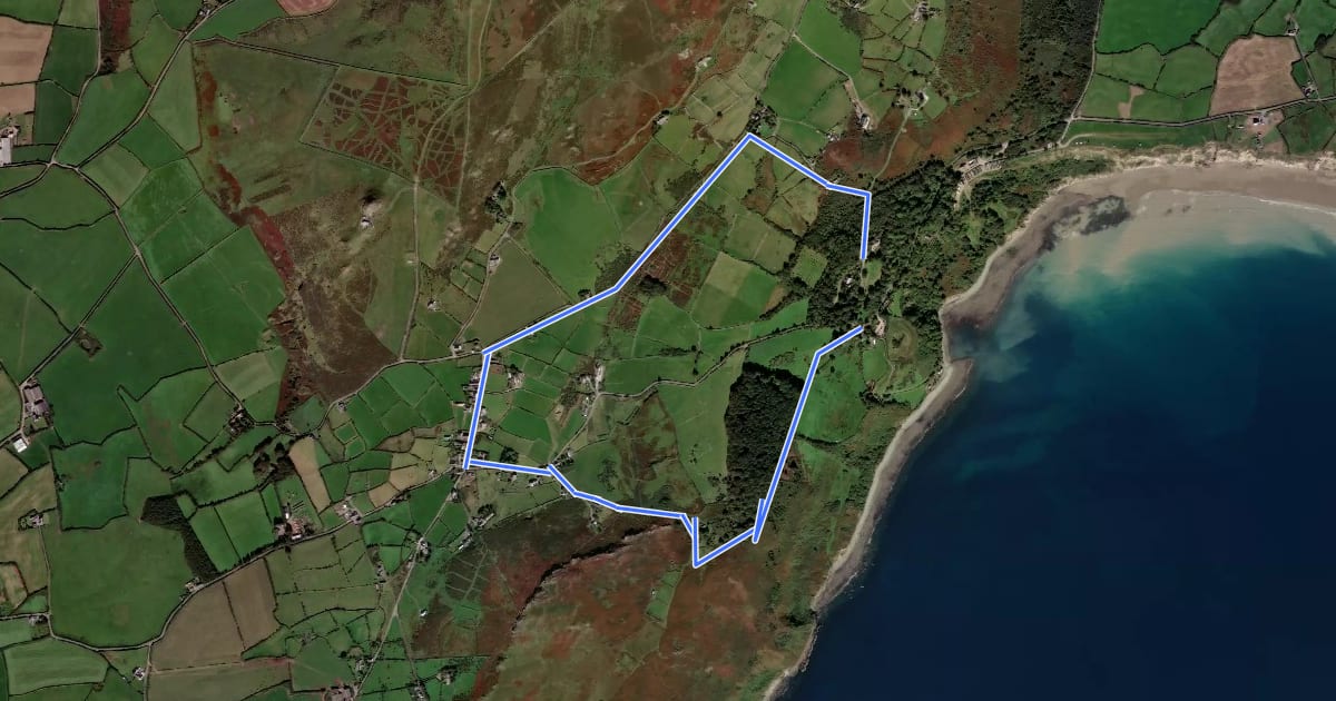 Маршрут Plas yn Rhiw and Rhiw village walk, Plas yn Rhiw на спутниковом снимке